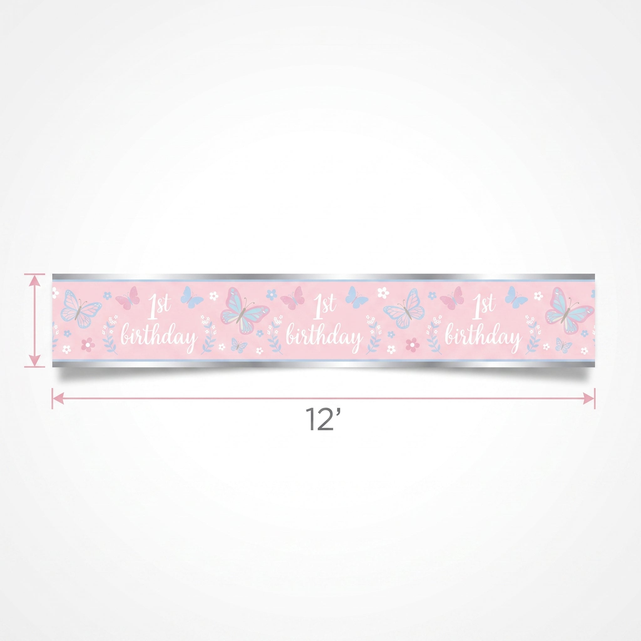 Butterfly Garden 1st Birthday Banner