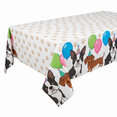 Playful Pups Plastic Table Cover