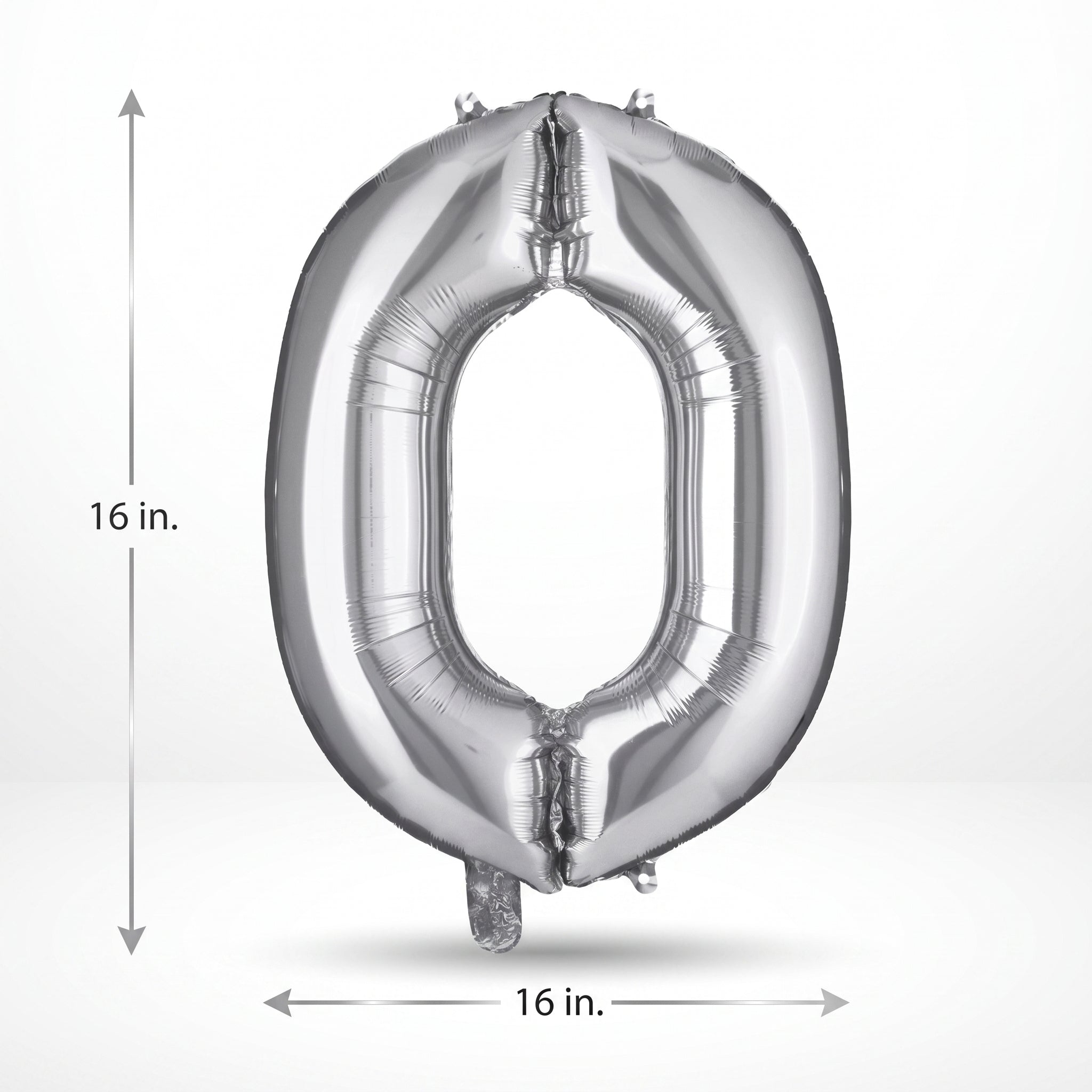 Silver Foil Letter 'O' Balloon - Air-Filled Metallic Decoration
