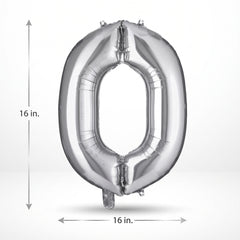 Silver Foil Letter 'O' Balloon - Air-Filled Metallic Decoration