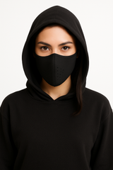 Black Ninja Face Mask - Costume Accessory for Halloween