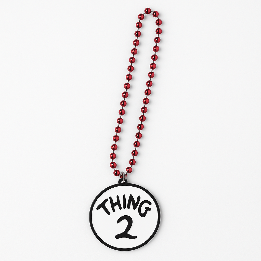 Dr. Seuss Thing 1 & Thing 2 Reversible Pendant Necklace