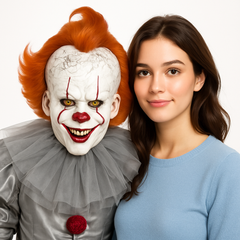 IT Chapter Two Pennywise Mask - Realistic Halloween Costume Accessory