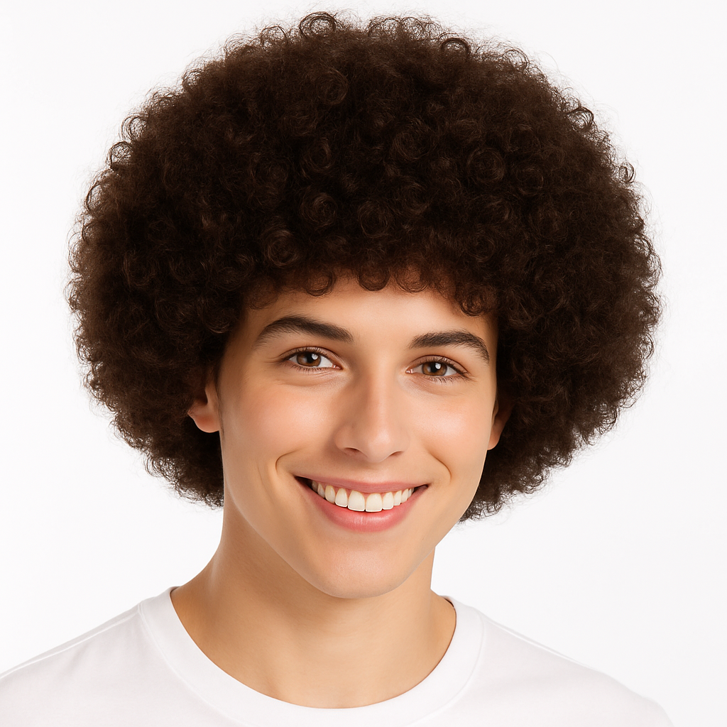 Curly Brown Halloween Costume Wig