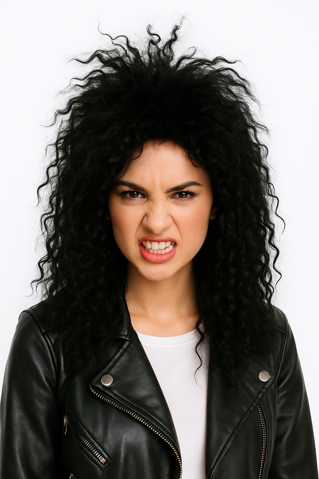 Rocker Vibe Curly Black Wig ‚Äì Perfect Costume Accessory