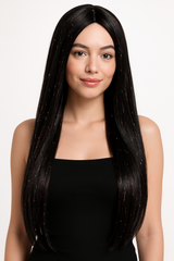 Extra Long Black Wig - Versatile Costume Accessory
