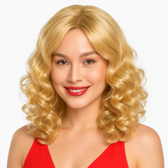 Glam Envy Blonde Curly Wig