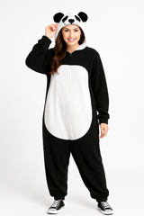Adult Plus Size Panda Zipster Costume Jumpsuit