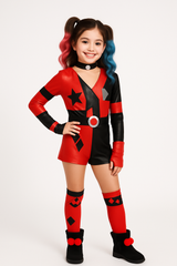 DC Comics Girls' Harley Quinn Halloween Costume with Accessories