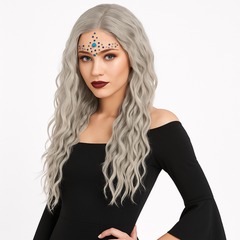 Bohemian Waves Grey Halloween Wig