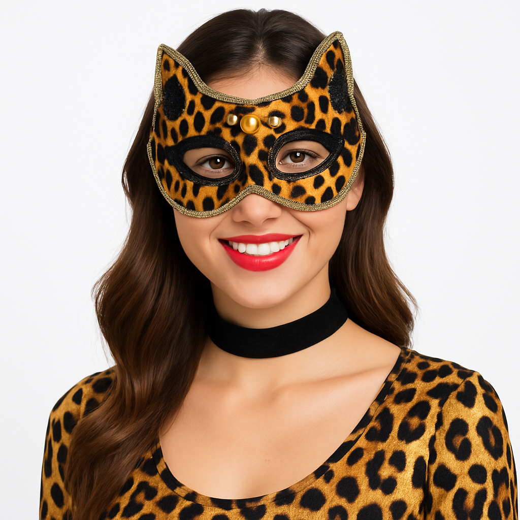 Fierce Cheetah Halloween Party Mask