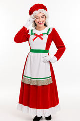 Deluxe Mrs. Claus Costume for Adults