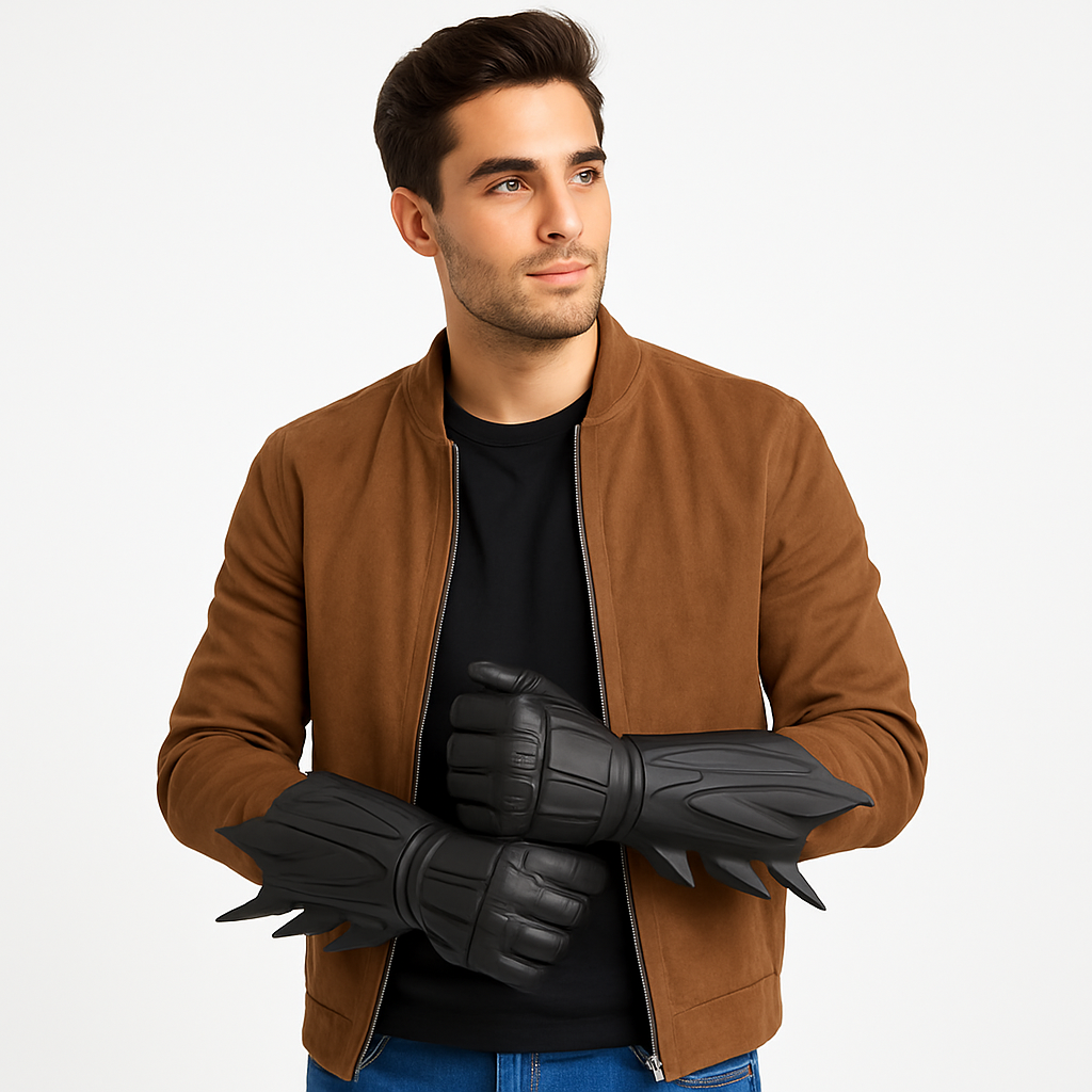 Adult Batman Gauntlets with Foam Pieces ‚Äì Officially Licensed DC Costume Accessory