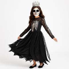 Gothic Skeleton Princess Halloween Costume for Girls