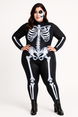 Skeleton Butterfly Catsuit Costume ‚Äì Women's Plus Size (W/L-XL)