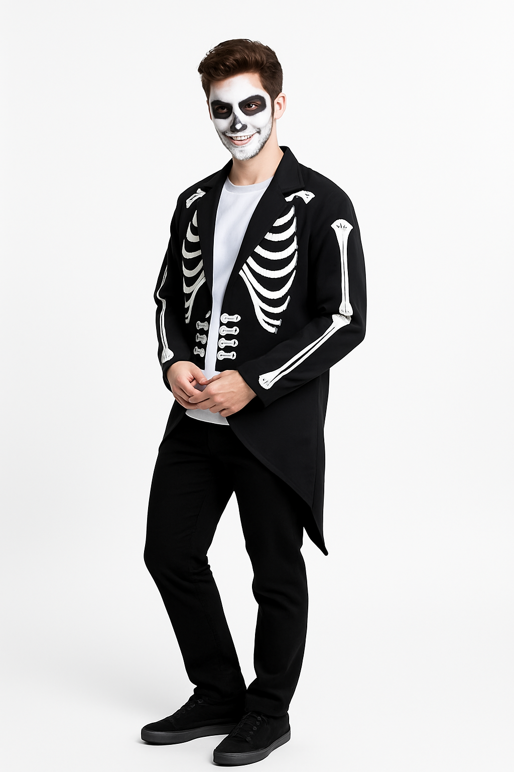 Spooky Skeleton Tailcoat Costume Accessory for Halloween