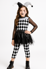 Girls' Punky Jester Halloween Costume