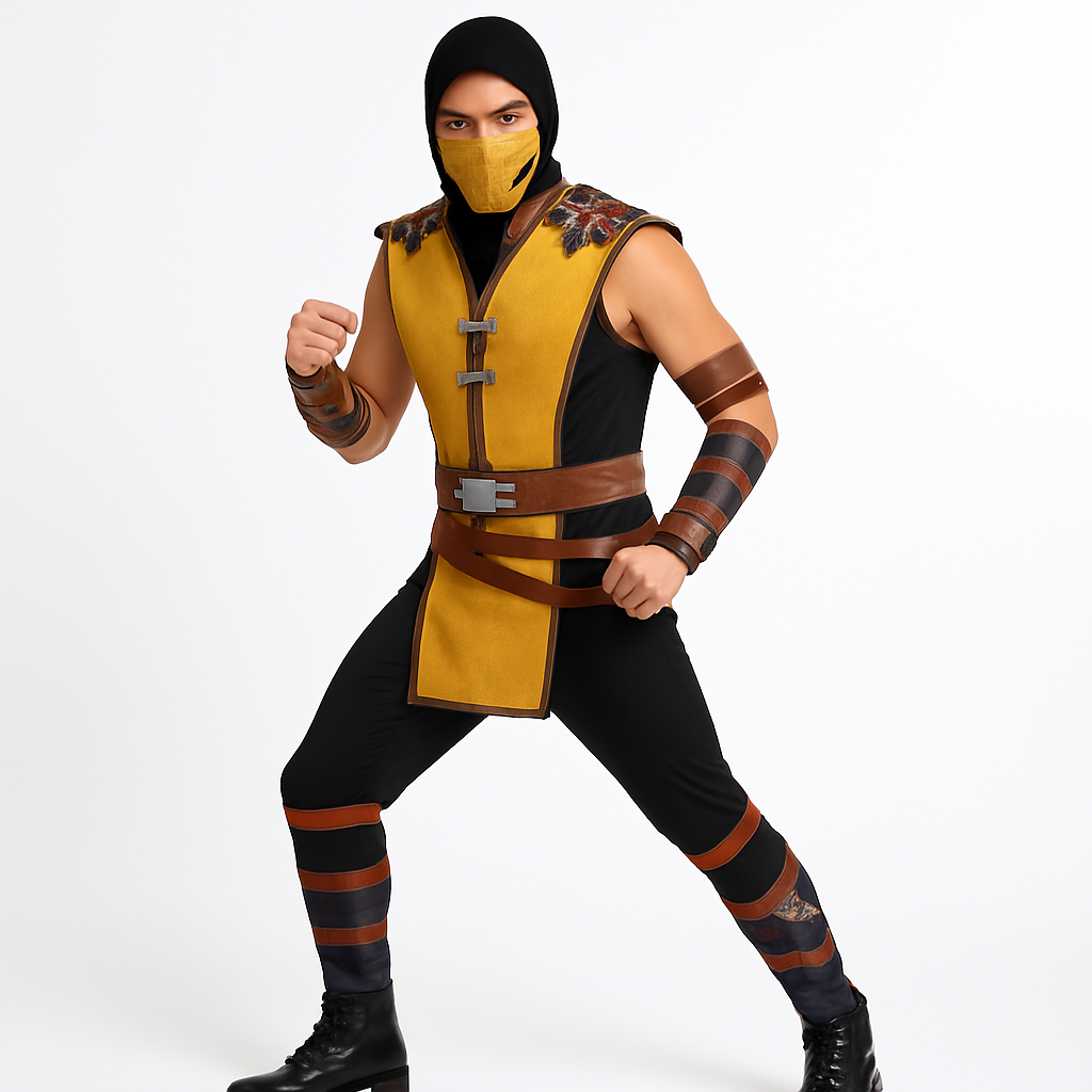 Mortal Kombat Scorpion Costume for Adults