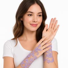 Enchanting Fairy Lace Glovelettes - Lavender
