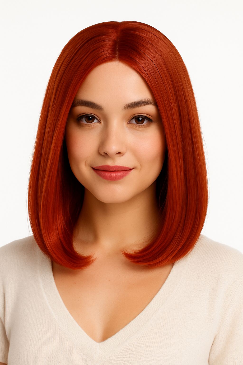Vibrant Red Long Bob Costume Wig
