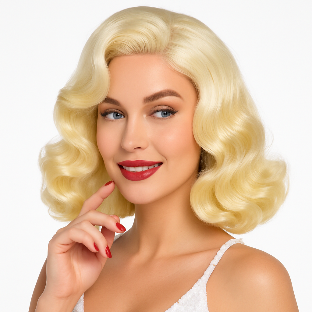 Old Hollywood Glamour Long Costume Wig