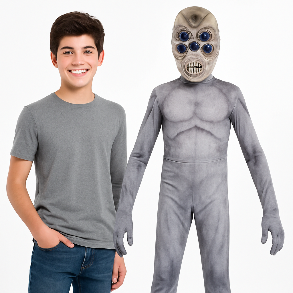 Kids' Alien Intruder Halloween Costume with Mask