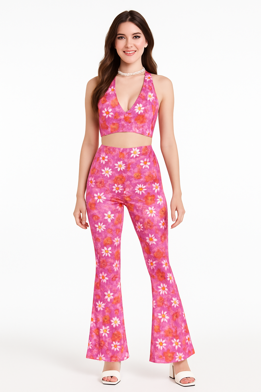 60s Floral Festival Costume Set - S/M