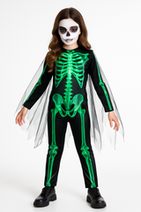 Girls' Glow-in-the-Dark Reaper Halloween Costume (Size Large 12-14)