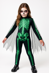 Girls' Glow-in-the-Dark Reaper Halloween Costume (Size Large 12-14)