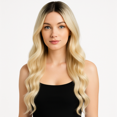 Bleach Blonde Wig with Dark Roots - Perfect for Halloween