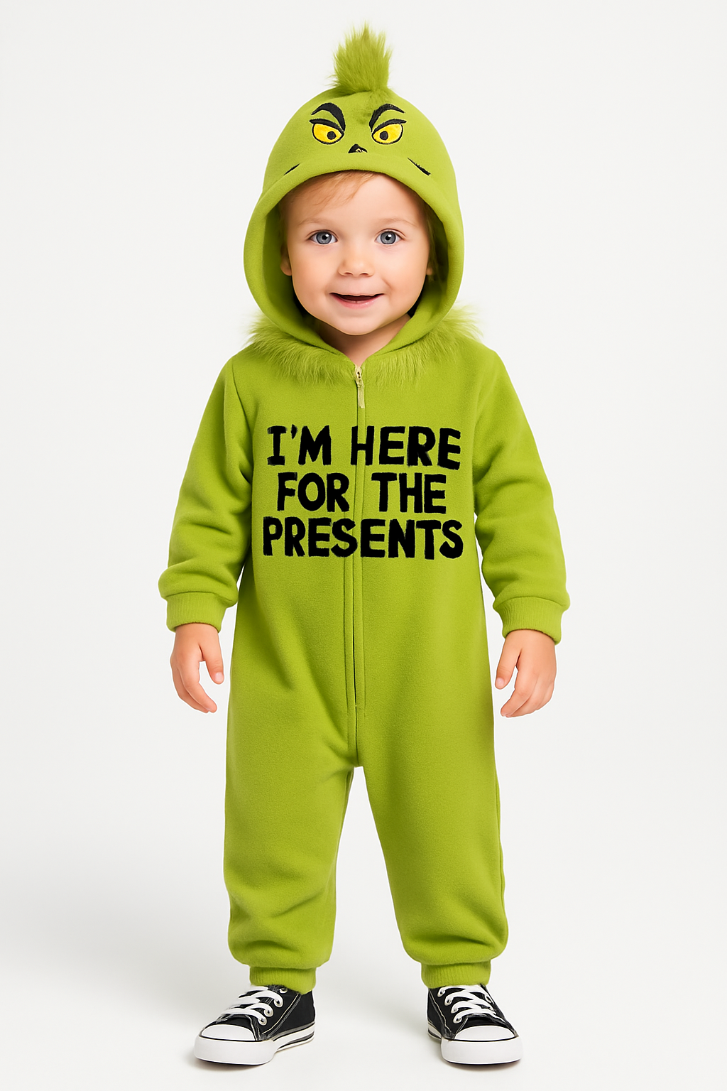 Toddler Christmas Grinch Zipster Costume, Size 3-4T