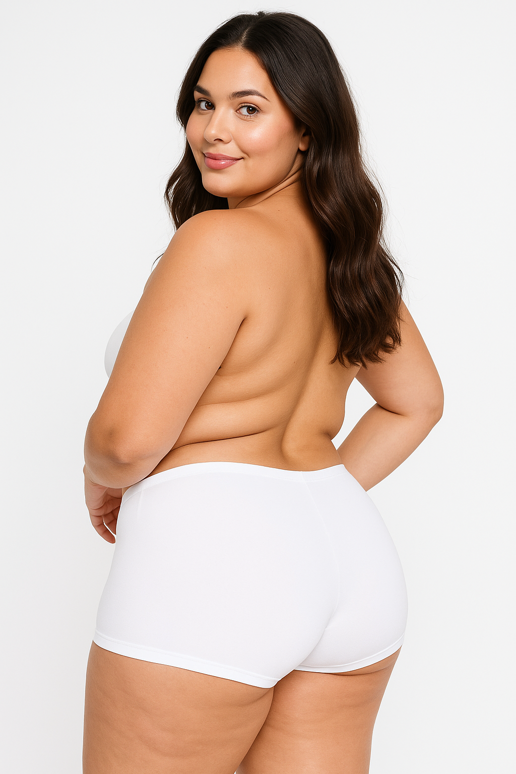 Women's Plus Size White Boyshorts - Halloween Costume Essential