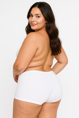 Women's Plus Size White Boyshorts - Halloween Costume Essential