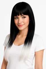 Black and White Ombre Halloween Wig