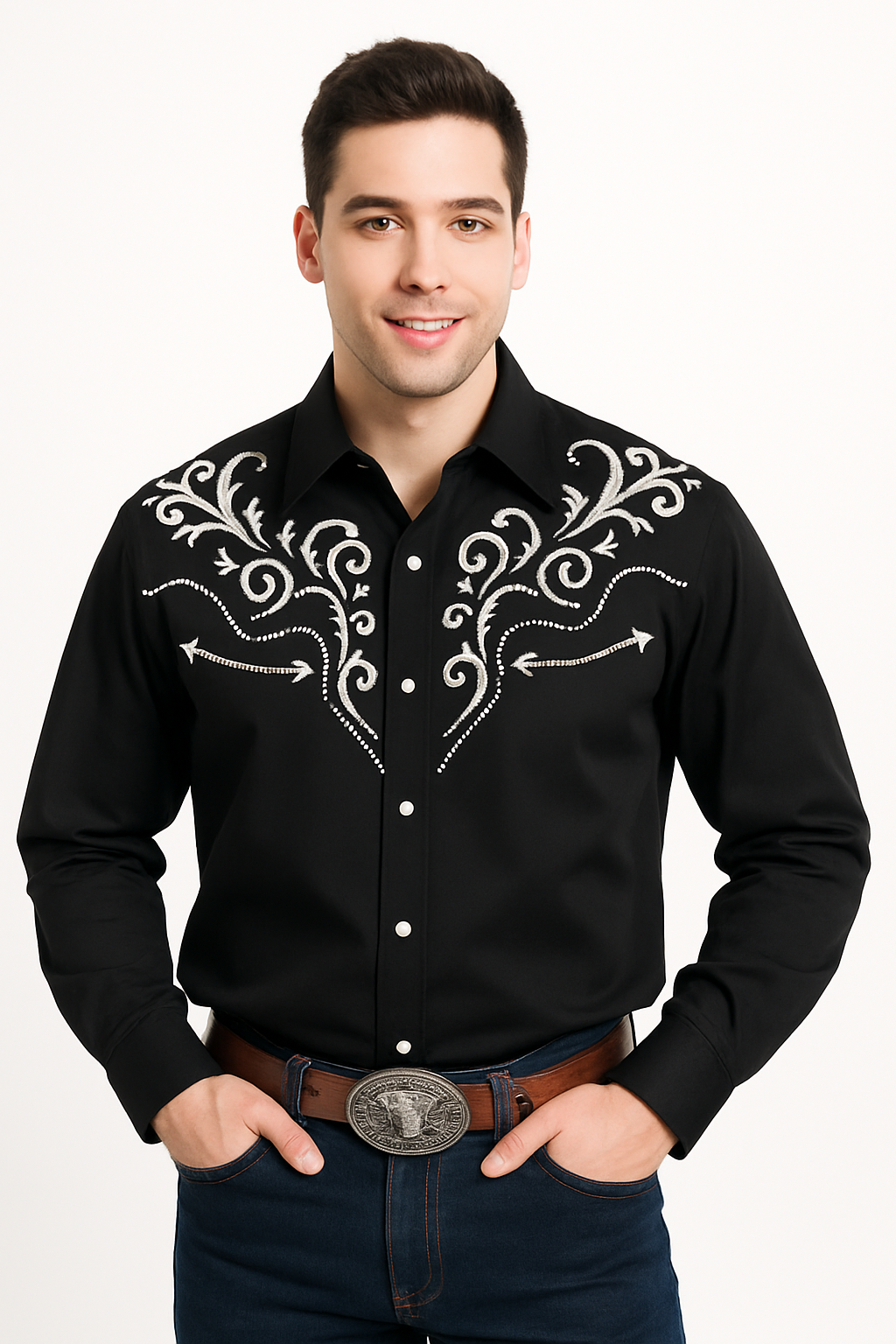 Men's Plus Western Shirt - Halloween Costume Accessory