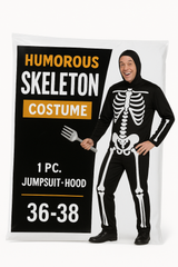 Men's Humorous Halloween Skeleton Costume (Sizes 36-38)