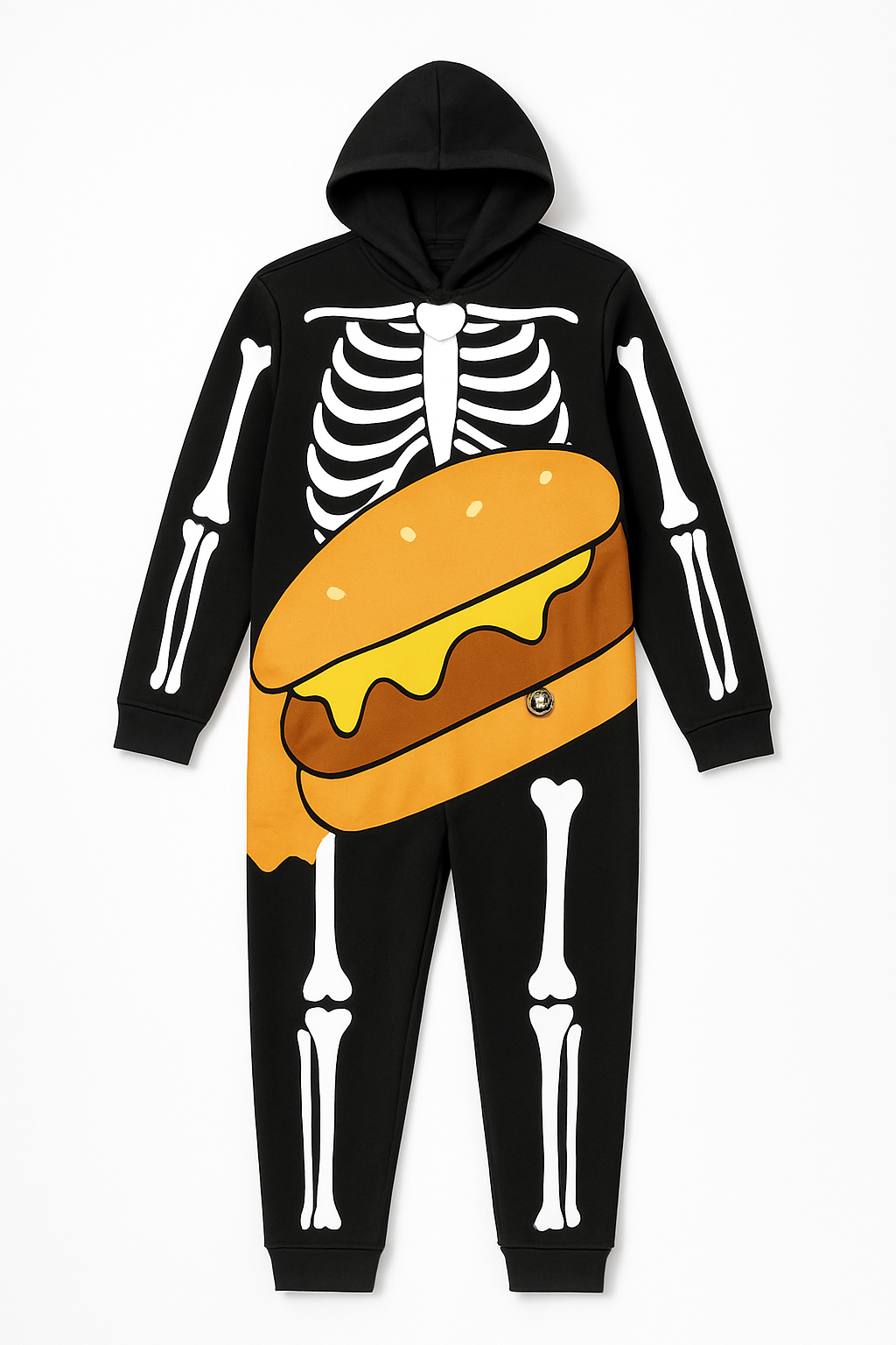 Men's Humorous Skeleton Slider Halloween Costume (Size: Medium 40-42)