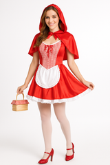 Women's Red Riding Hood Costume with Cape & Hood - Halloween Special