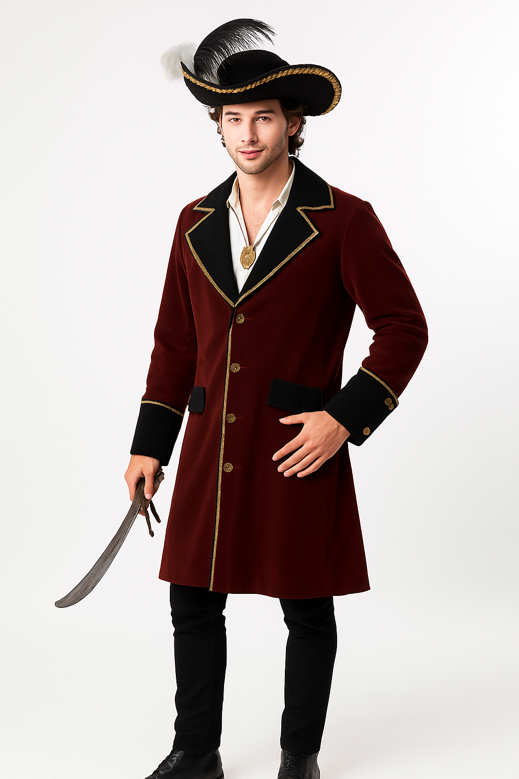 Adult Pirate Captain Jacket Costume - L/XL