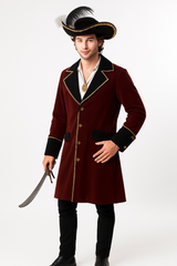 Adult Pirate Captain Jacket Costume - L/XL