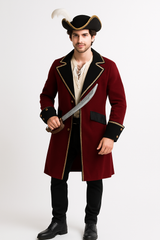 Men's Pirate Captain Costume Jacket