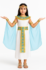 Girls' Shimmer Cleopatra Costume with Cape & Headdress