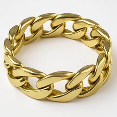 1980s Hip Hop Big Links Gold Bracelet - Halloween Costume Accessory