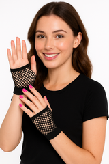 Short Fishnet Gloves - 80s Costume Accessory