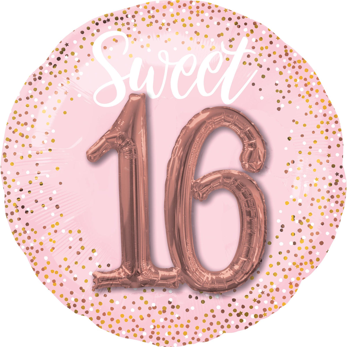 Sweet Sixteen Blush Metallic Foil Balloon