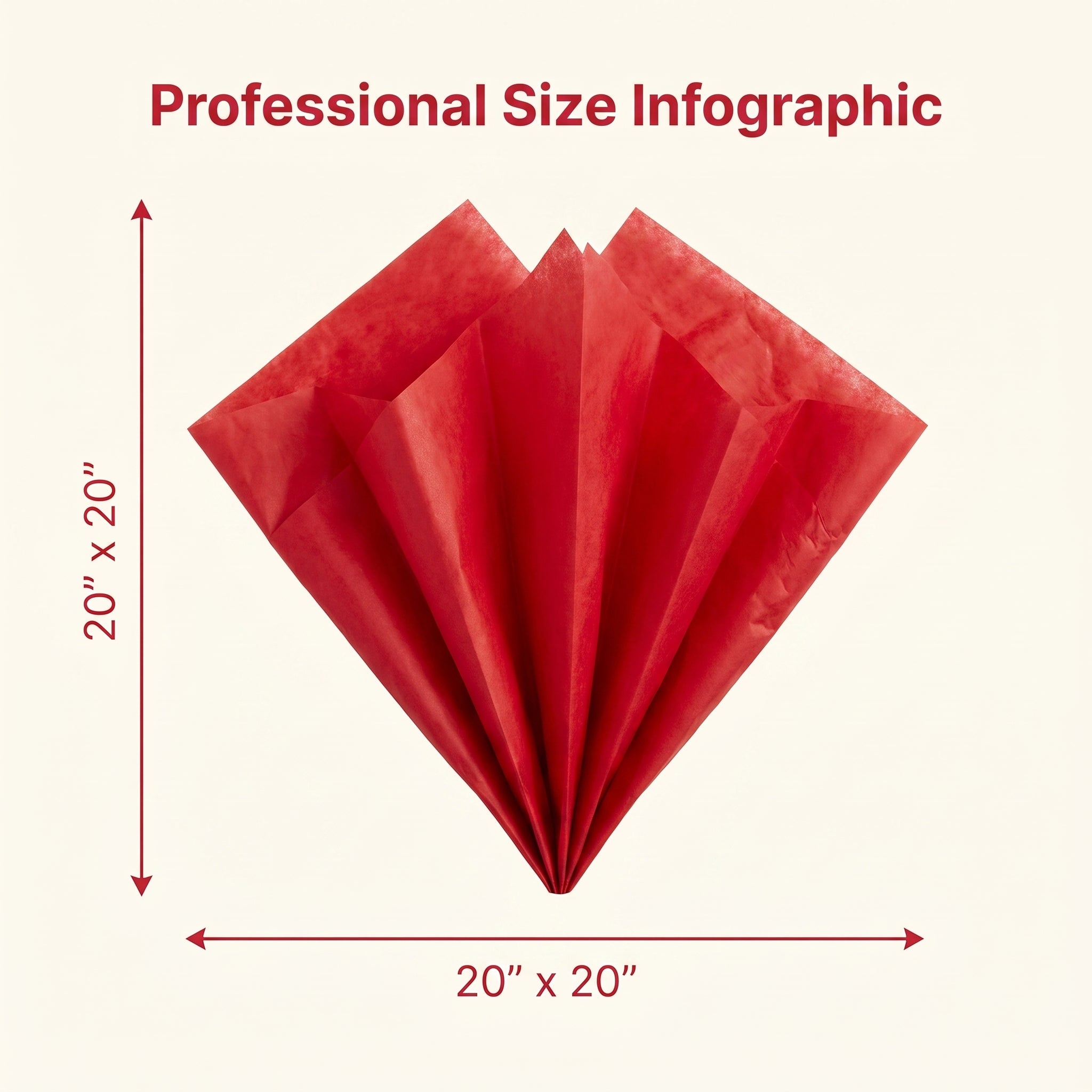 Vibrant Red Tissue Paper - 8 Count Pack