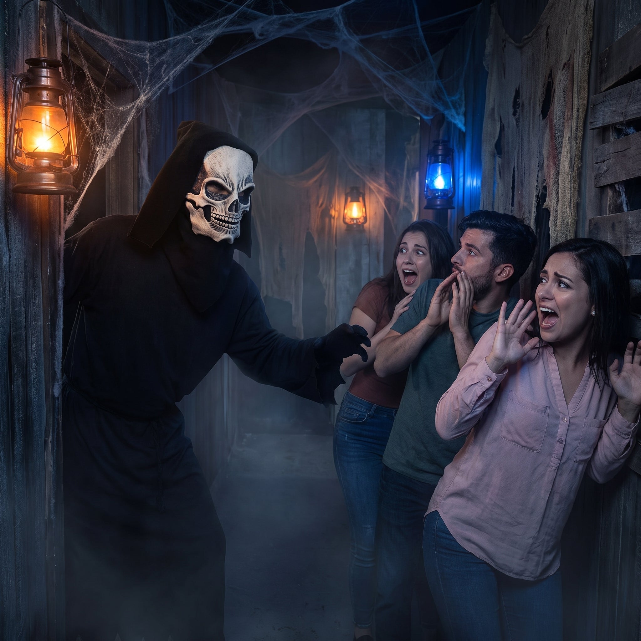 Damn UV Skull Mask - Halloween Horror Accessory