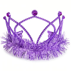 Purple Tinsel Trim Tiara