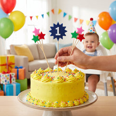 Star Birthday Number Toothpick Candle Set