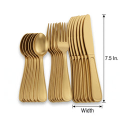 Gold Assorted Plastic Cutlery Set - 24 Pieces - 7.5 in.